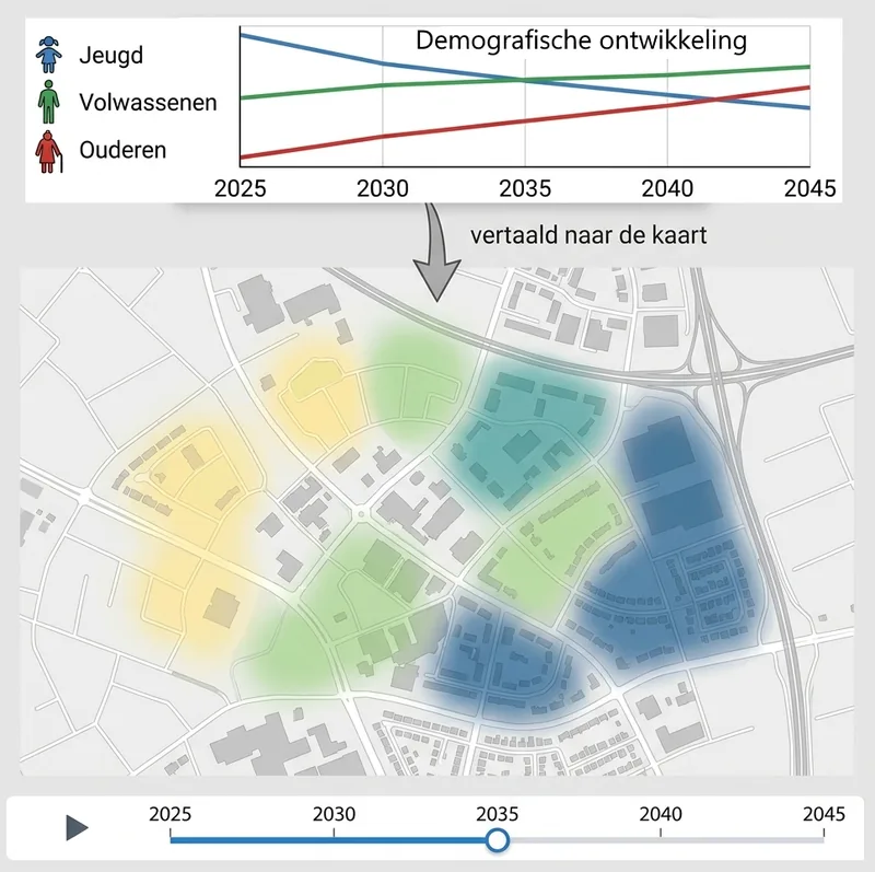 Visualisatie van demografie prognosemodel InFact