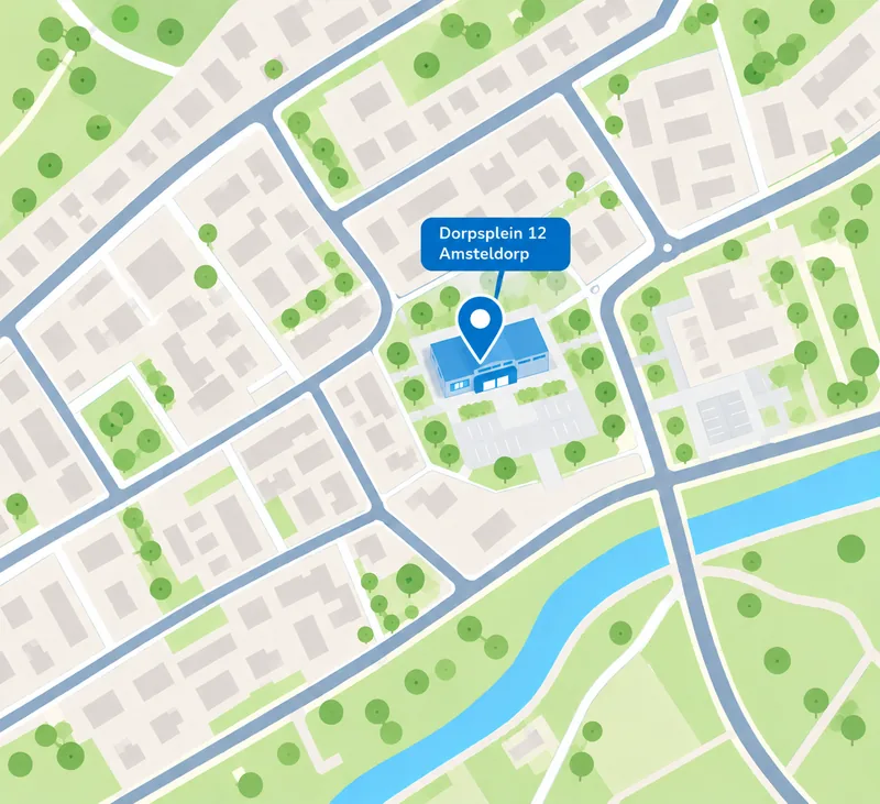 Visualisatie van de locaties van voorzieningen